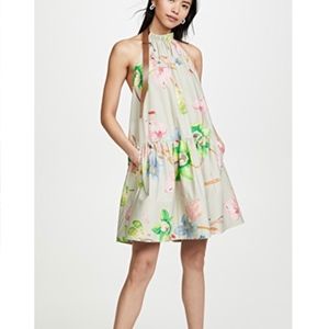 NWT TIBI Linnea Poplin Short Halter Neck Dress - 00 XS